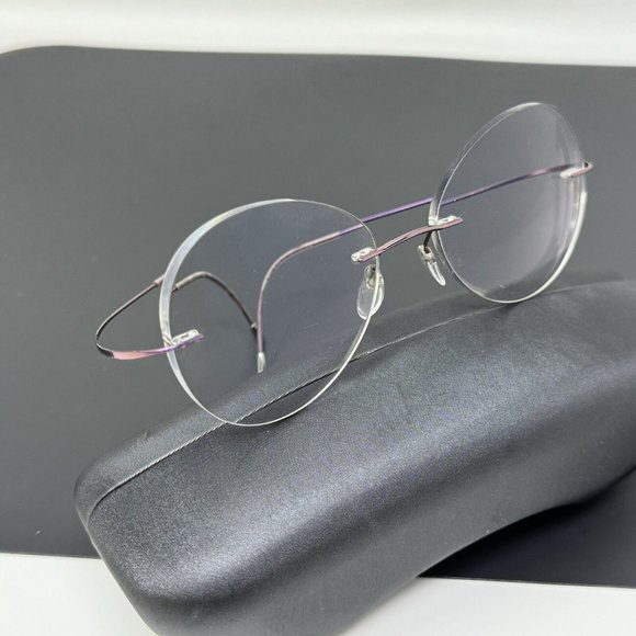 Silhouette Eyeglasses 5515 70 3540 Titan Purple Rimless Frame Austria 48[]19 140 - Picture 7 of 15